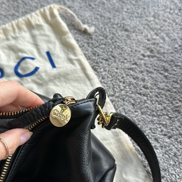 Clare V. Moyen Messenger Black Leather EUC - Picture 13 of 16